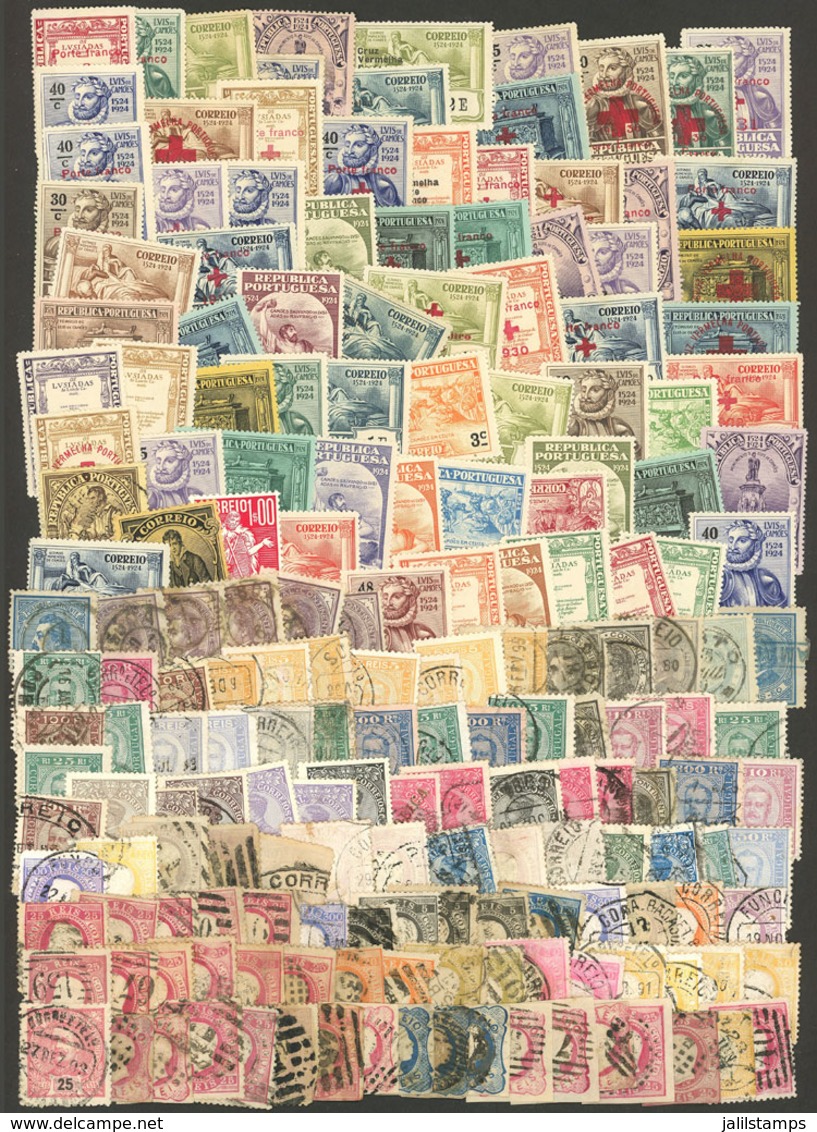 PORTUGAL: Cigar Box With MANY HUNDREDS (probably Thousands) Of Old And Modern Stamps, Used Or Mint, Most Of - Andere & Zonder Classificatie