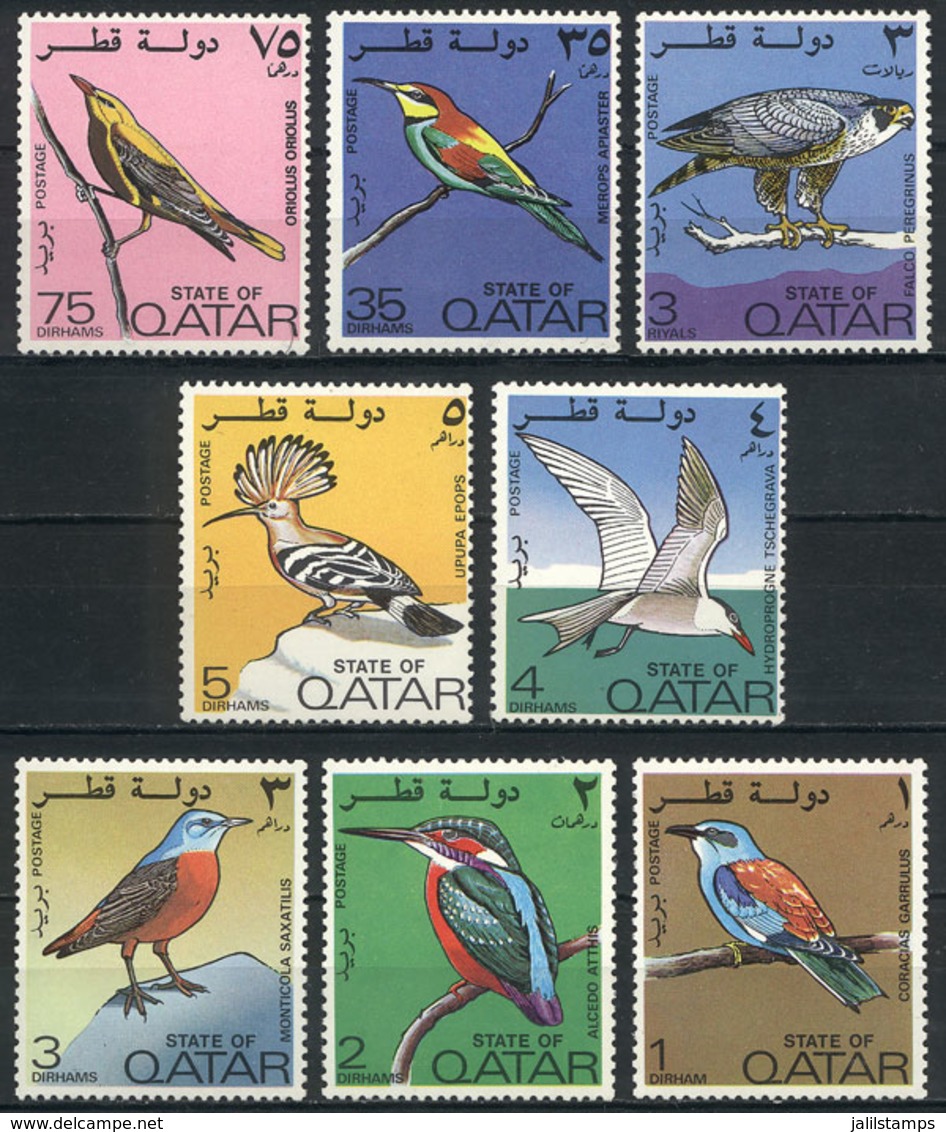 QATAR: Sc.279/286, 1972 Birds, Complete Set Of 8 Values, Unmounted, Excellent Quality, Catalog Value US$85. - Qatar