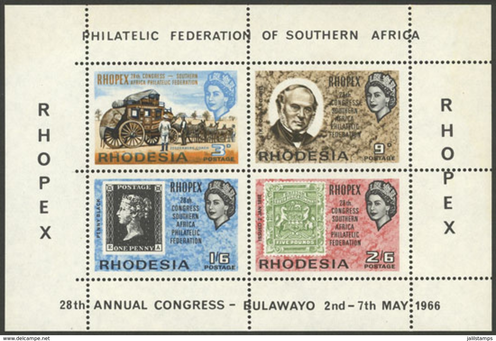 RHODESIA: Yvert 1, 1966 Philatelic Congress, MNH, VF! - Autres - Afrique