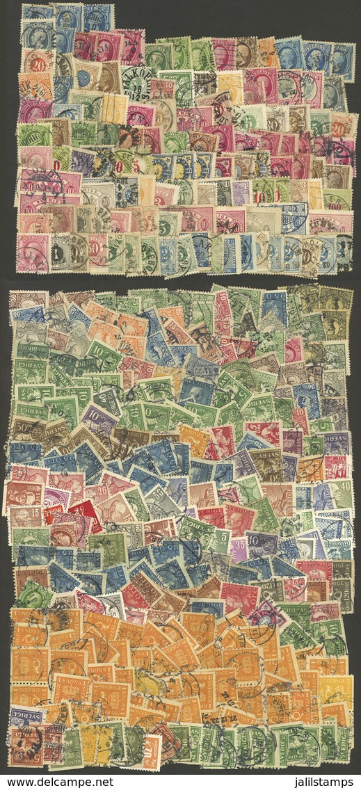 SWEDEN: Envelope Containing MANY HUNDREDS Of Used Stamps, Almost All Of VF Quality, Good Lot To Look For R - Sonstige & Ohne Zuordnung