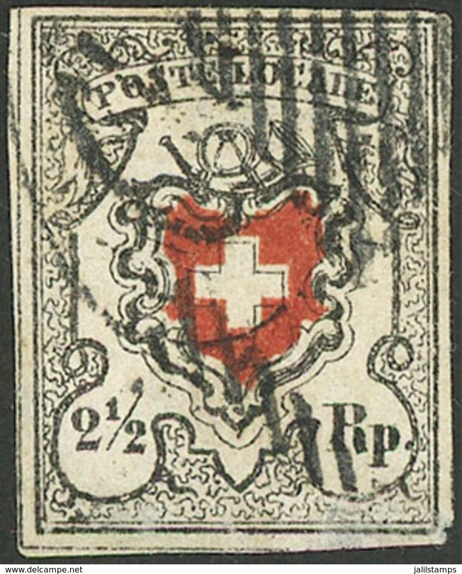 SWITZERLAND: Sc.2 (Yvert 16), With 4 Good Margins, Minor Defect (light Thin) On Back, Very Fine Appearance! - Altri & Non Classificati