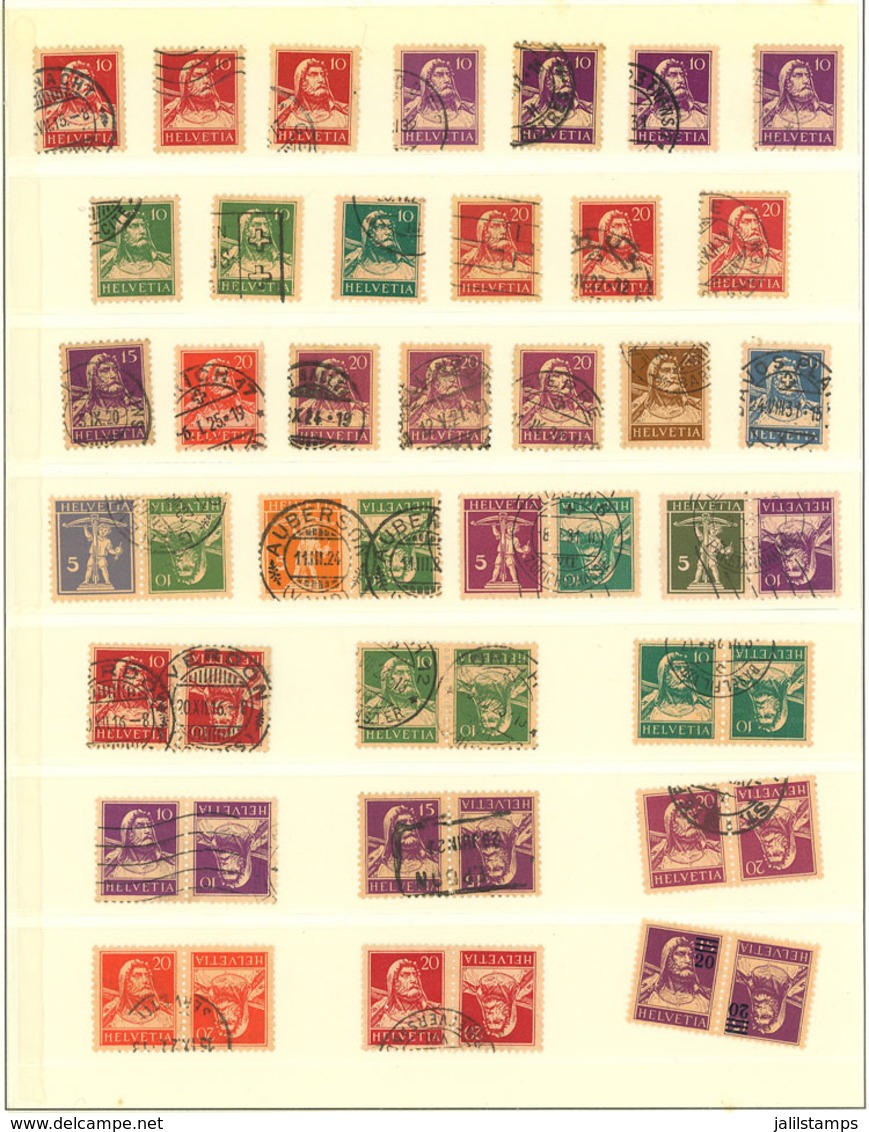 SWITZERLAND: Collection On Pages Of Mainly Definitive Stamps, Used Or Mint (they Can Be Without Gum), Some With - Sonstige & Ohne Zuordnung