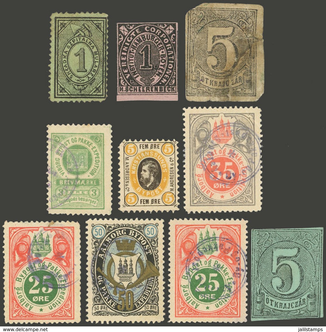 WORLDWIDE: Small Group Of Local Stamps, Etc., Some With Small Faults, Interesting - Etichette Di Fantasia