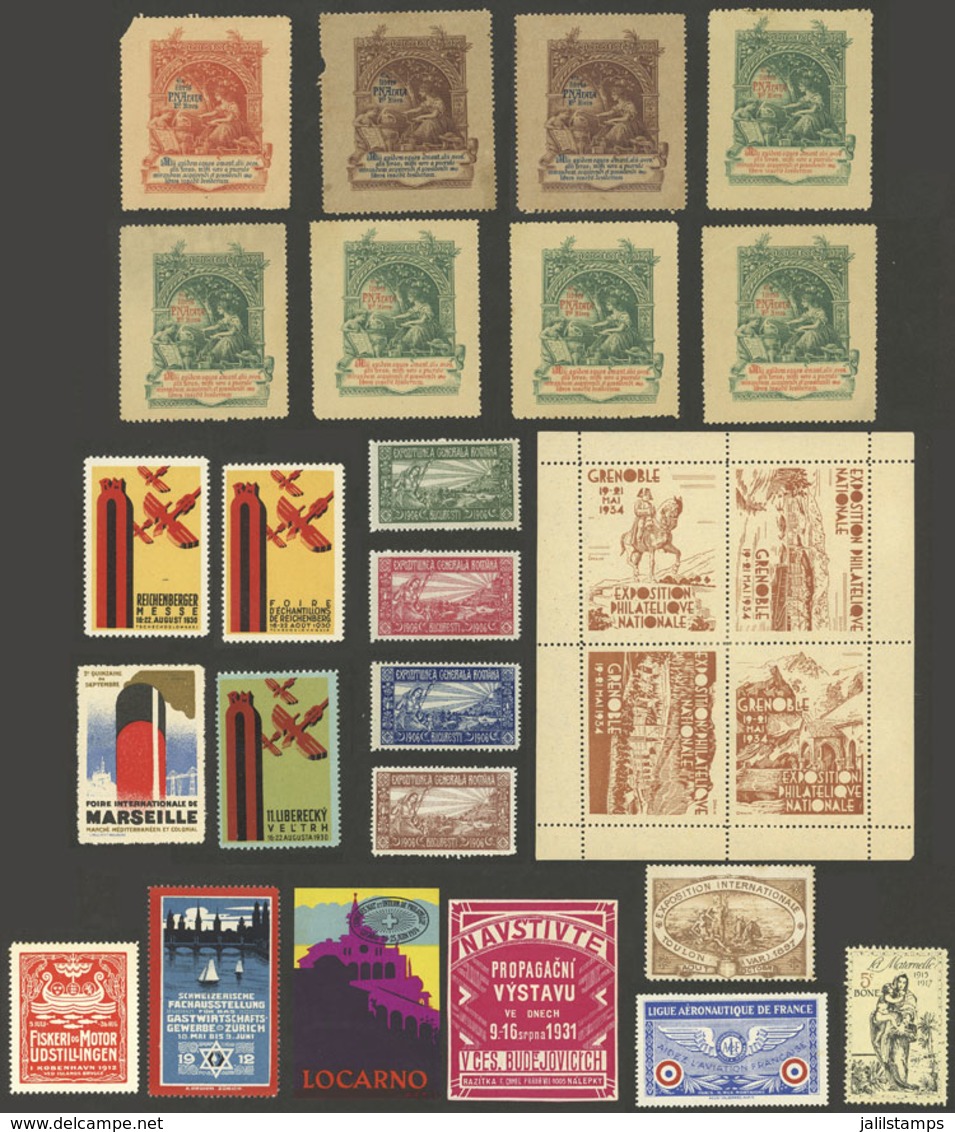 WORLDWIDE: Lot Of Old Cinderellas, Some Rare, Very Thematic, Most Of Fine To VF Quality! - Fantasie Vignetten