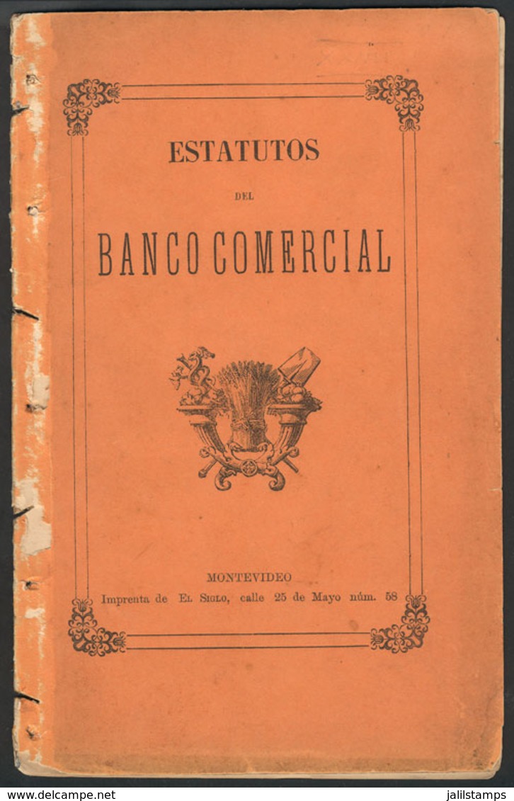 URUGUAY: Articles Of The Bank "Banco Comercial De Montevideo", Small Book With 49 Pages, Minor Defects, Interesting! - Autres & Non Classés