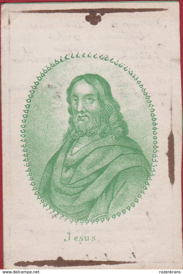 Antonius De Pooter 1840 Zeer Oud Doodsprentje Hemixem Jesus Bidprentje Image Mortuaire Canivet Santini Very Old - Hemiksem