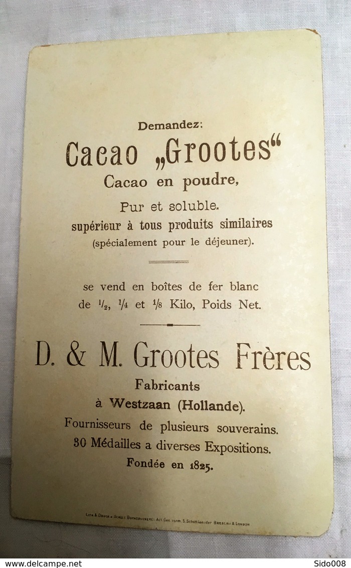 Chromo Cacao Grootes 10 Cm X 16,5 - Autres & Non Classés