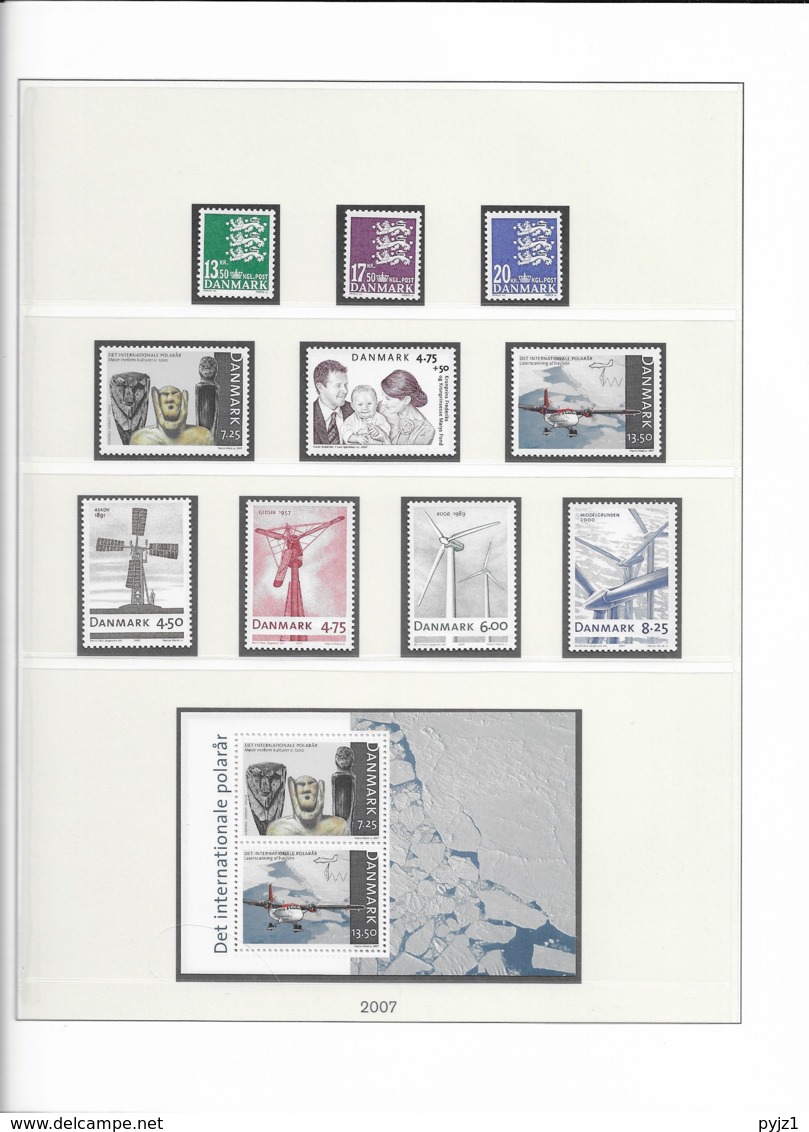 2007 MNH Denmark, Dänemark, Year Complete, Postfris** (4 Scans) - Annate Complete