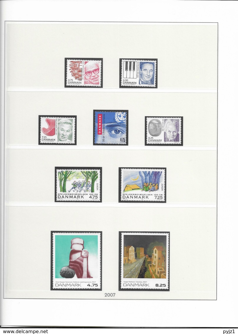 2007 MNH Denmark, Dänemark, Year Complete, Postfris** (4 Scans) - Annate Complete