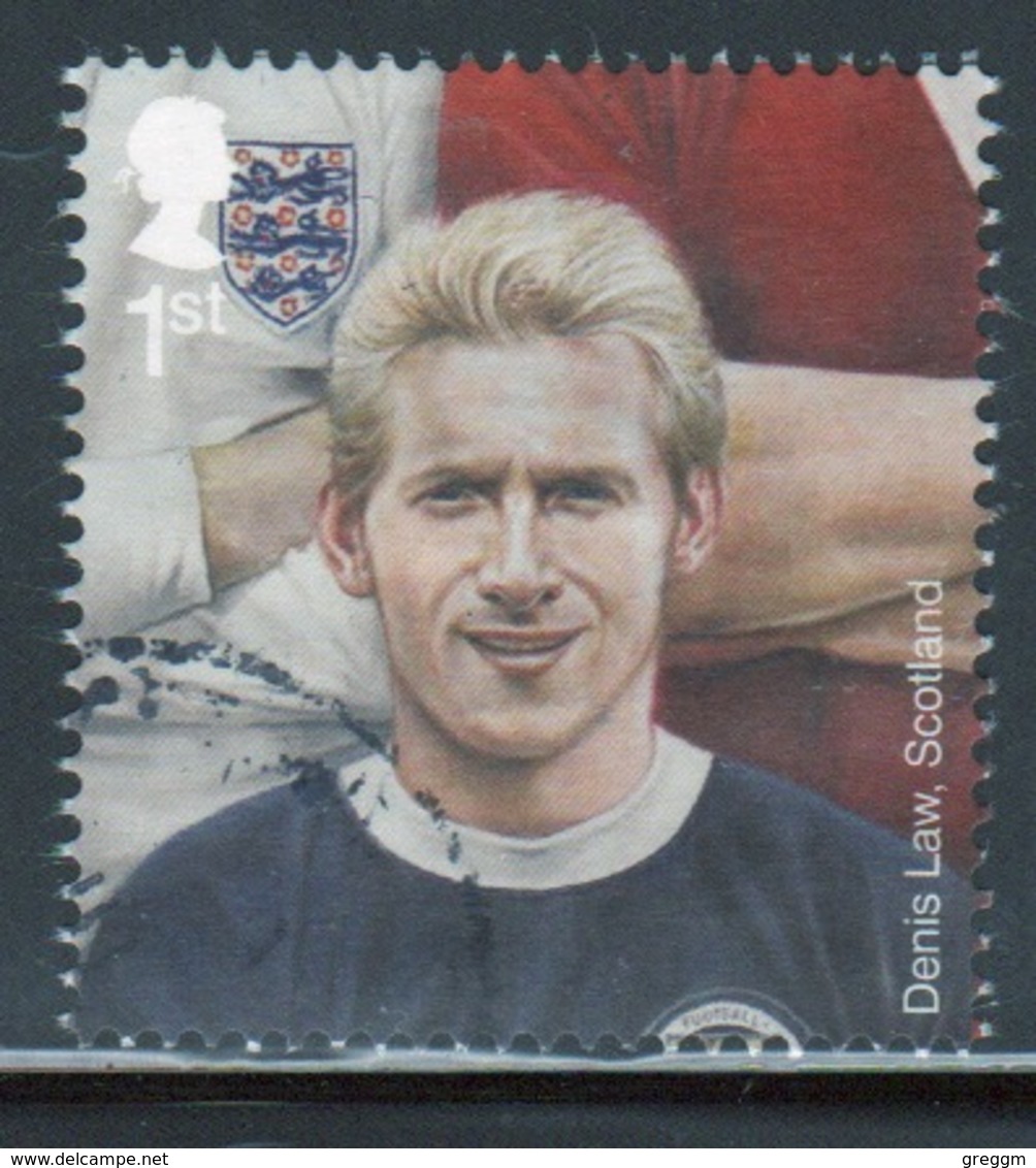 Great Britain 2013 Single  Stamp From Famous Footballers Set. - Usados