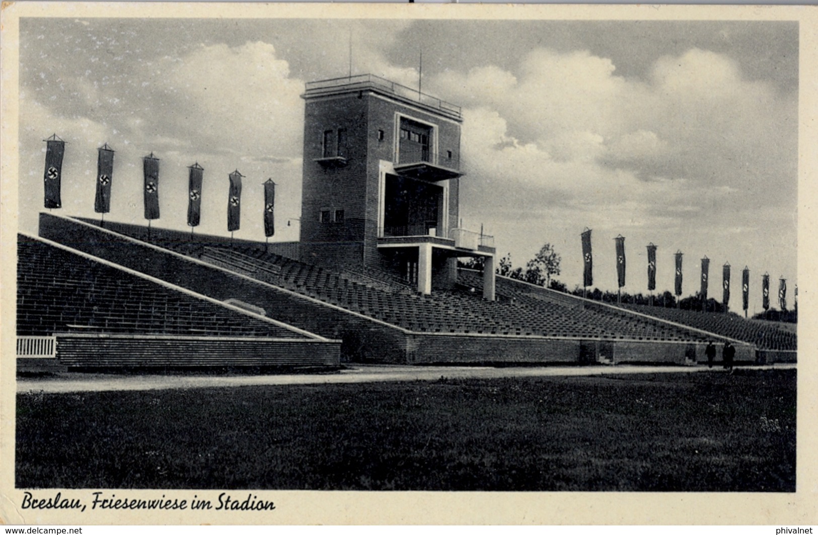 ALEMANIA , TARJETA POSTAL SIN CIRCULAR - BRESLAU , FRIESENWIESE IM STADION - Estadios