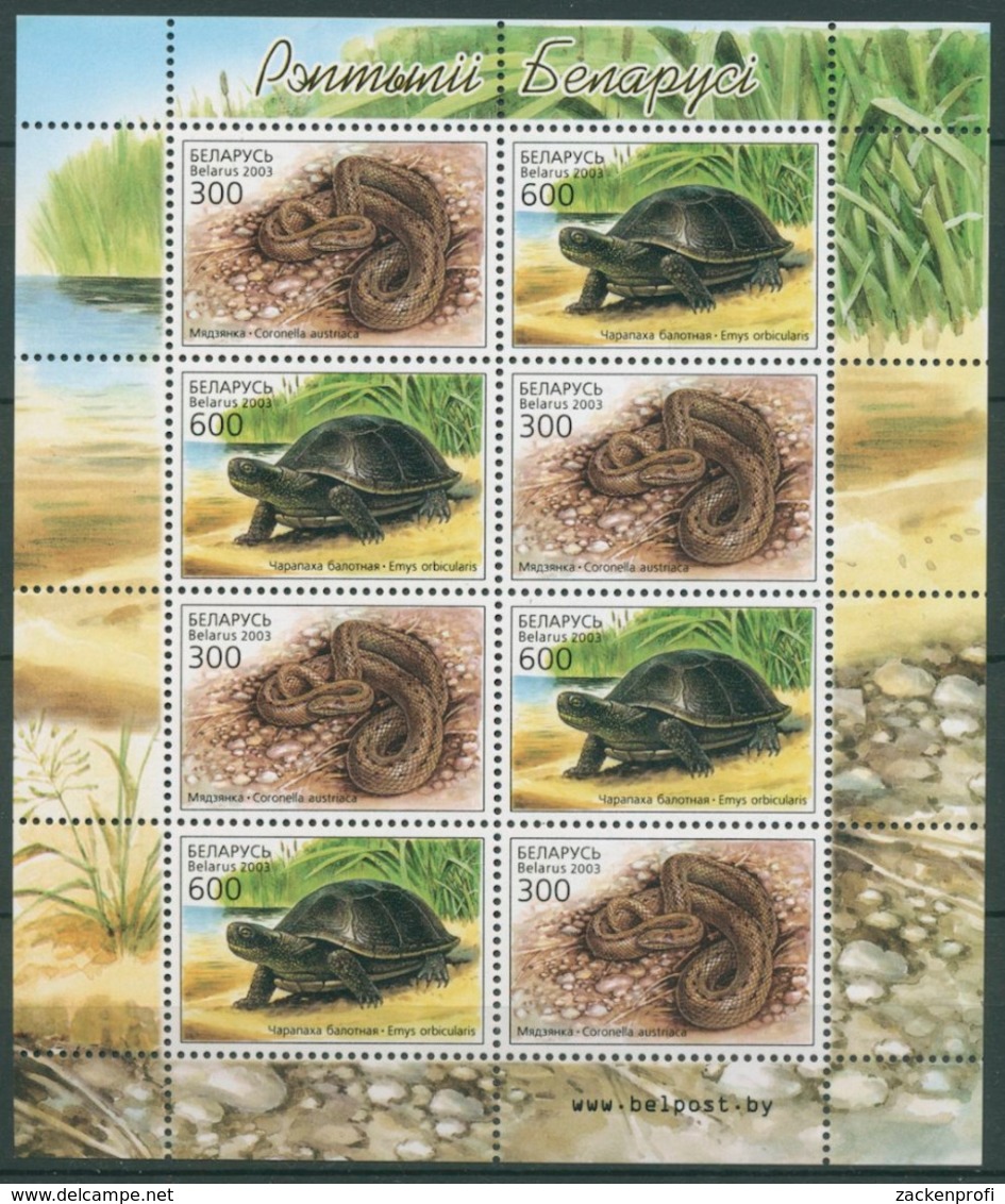 Weißrussland 2003 Reptilien Sumpfschildkröte 481/82 K Postfrisch (C28373) - Belarus