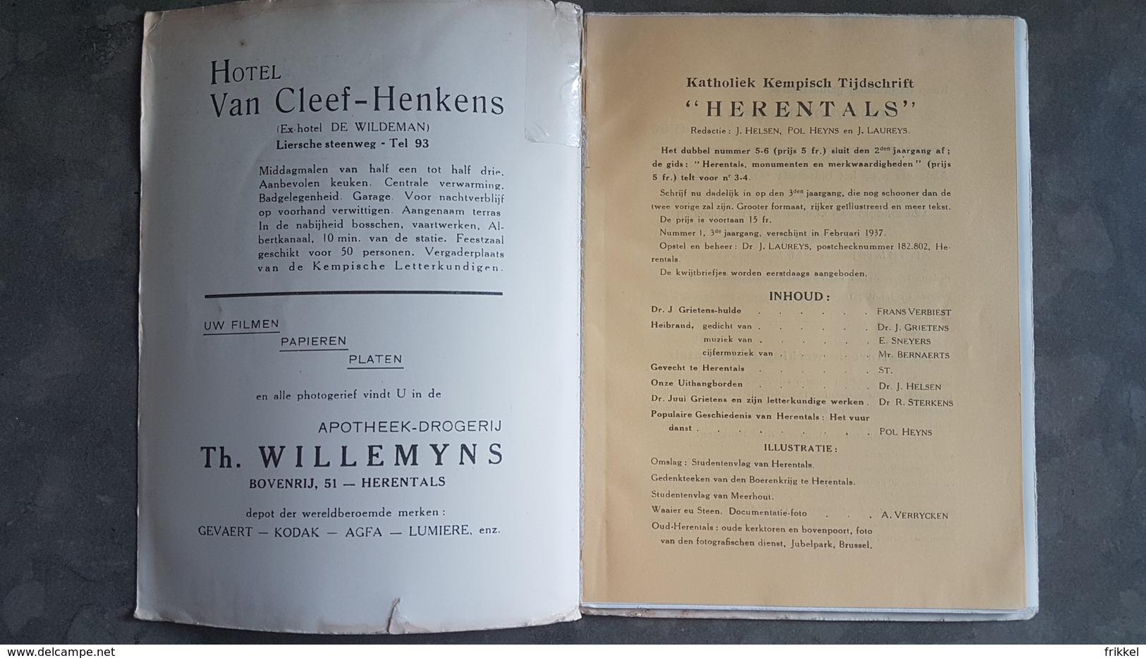 Boekje Herentals Tijdschrift Voor Eigen Schoon 2de Jaargang N°5-6 Dec 1936 - Herentals