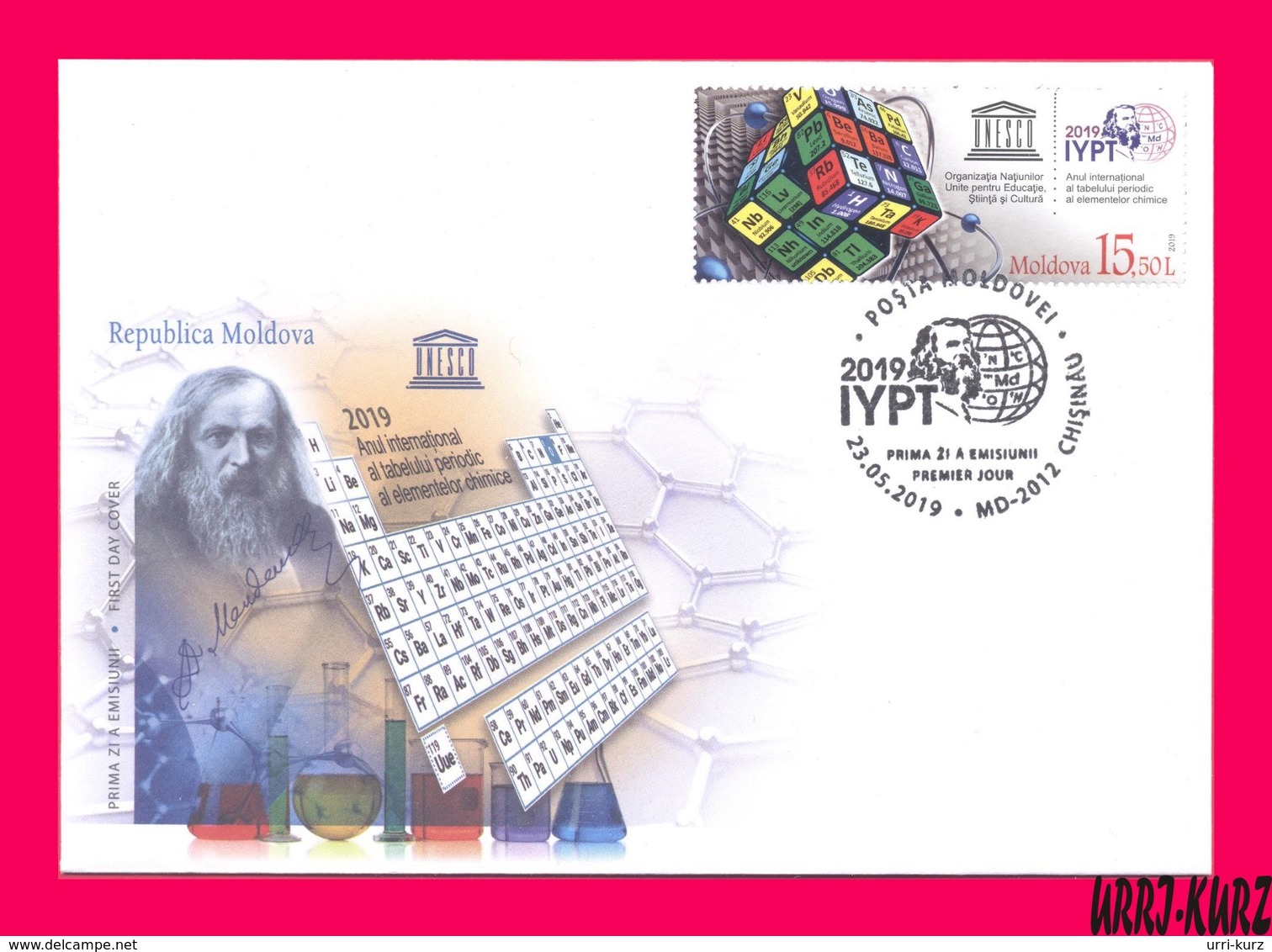 MOLDOVA 2019 UNESCO International Year Of Periodic Table Of Chemical Elements By Mendeleyev Sc1037 Mi1102 FDC - Chemie