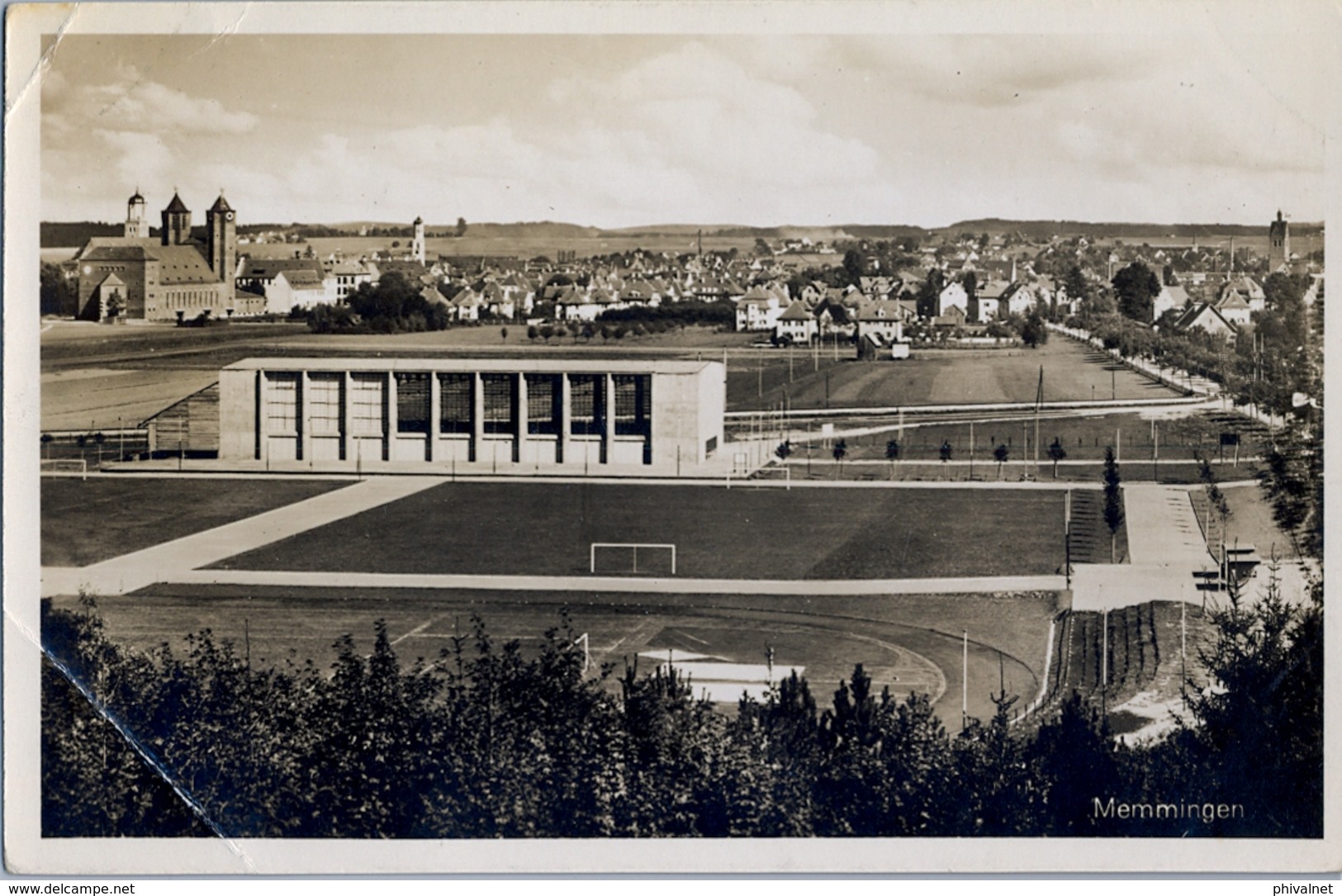 1935 ALEMANIA , TARJETA POSTAL NO CIRCULADA, MÜNICH - MEMMINGEN , ESTADIO , STADION , STADIUM - Estadios