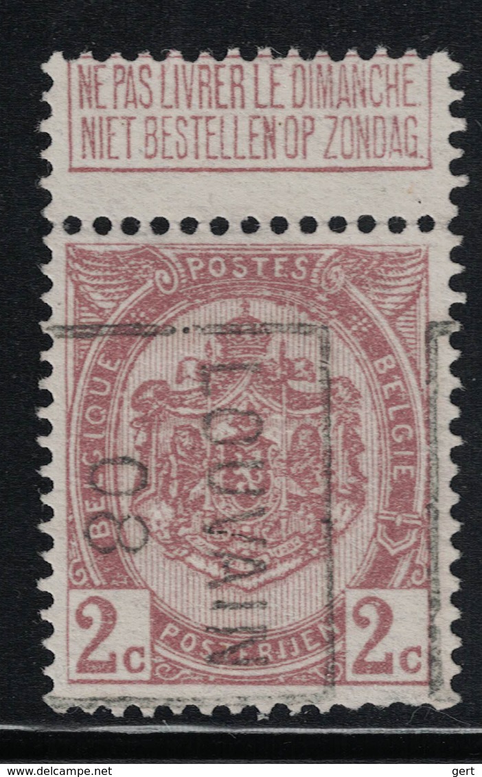 2c Preo 1085B Louvain 08 (1908) - Rolstempels 1900-09