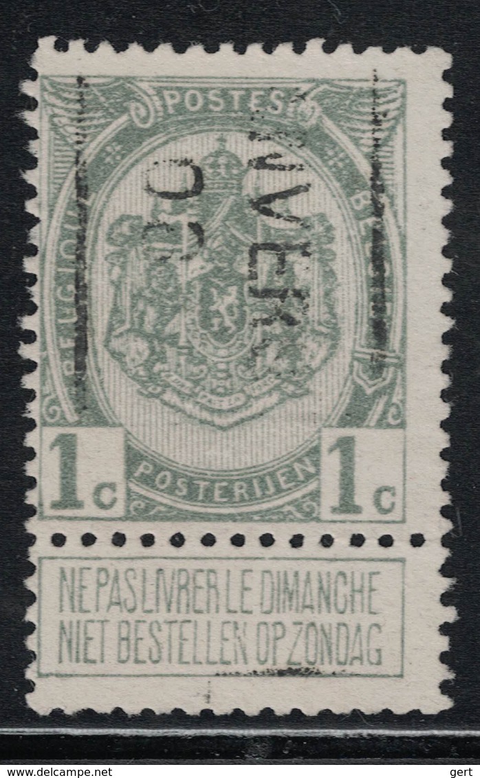 1c Preo 1166B Anvers 08 (1908) - Roller Precancels 1900-09