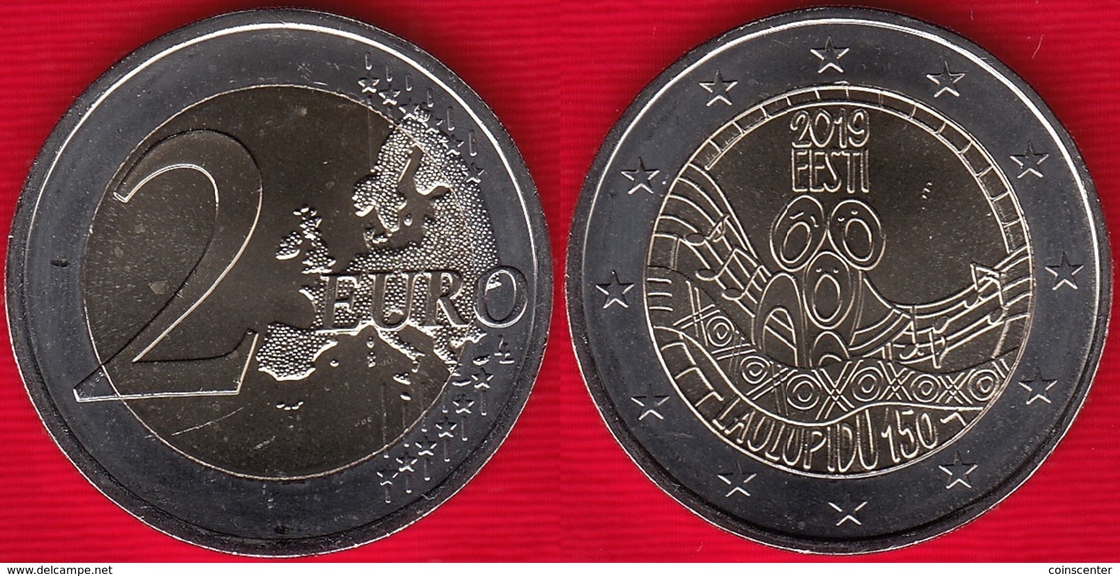 Estonia 2 Euro 2019 "Estonian Song Festival" BiMetallic UNC - Estonie