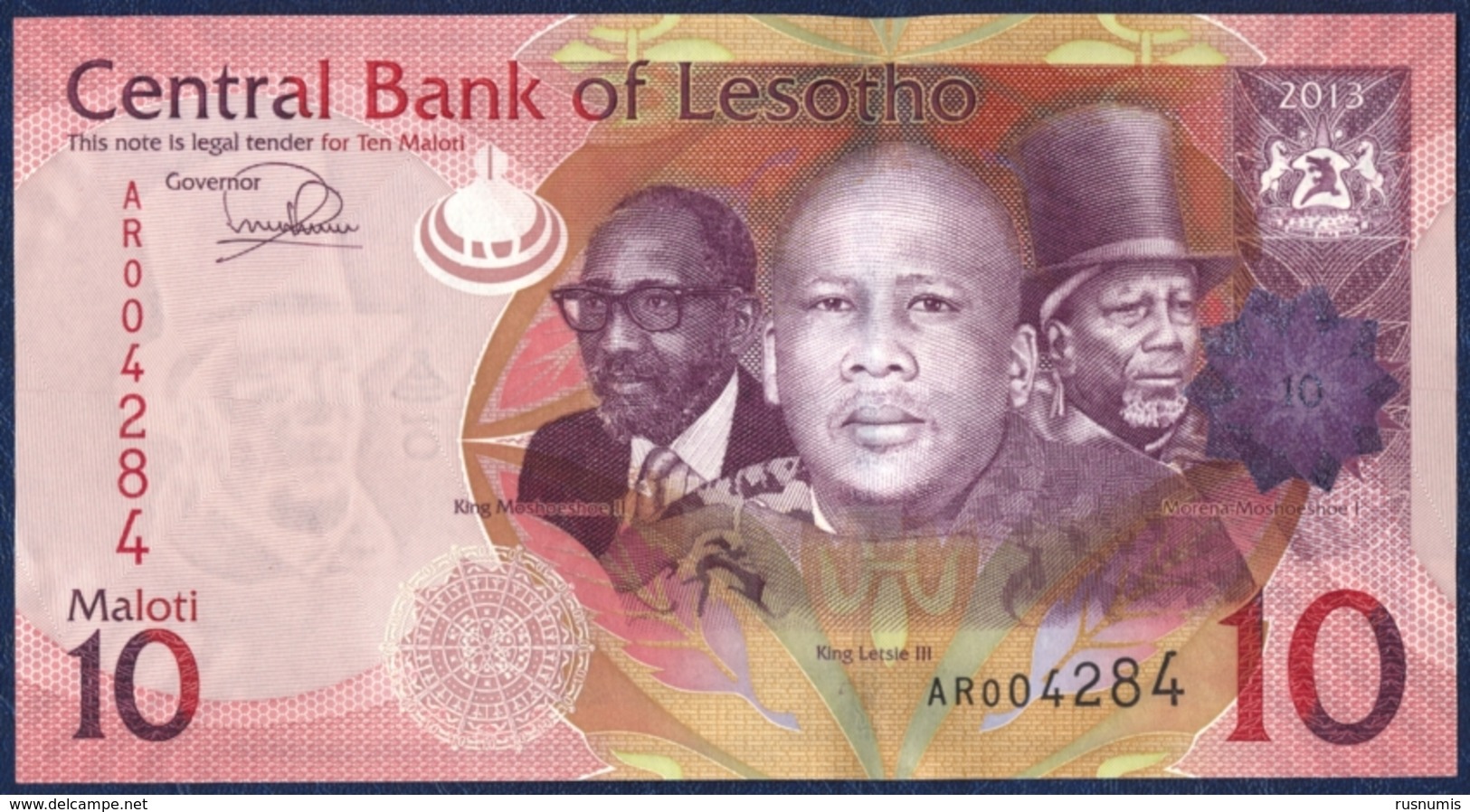 SWAZILAND 10 MALOTI P-21b THREE KINGS FLOWERS 2013 UNC - Lesotho