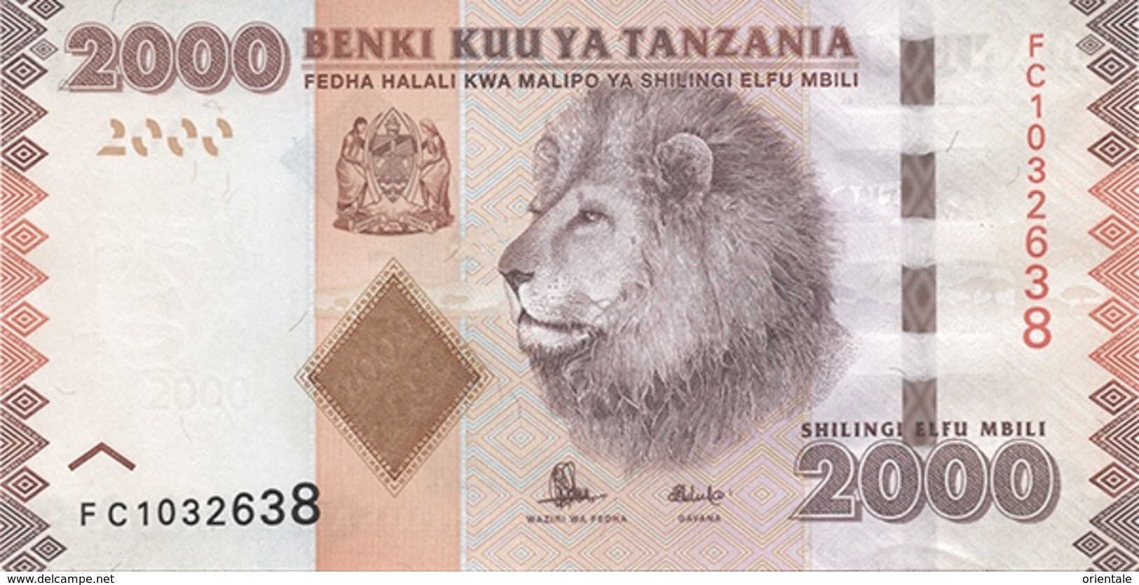 TANZANIA P. 42b 2000 S 2015 UNC - Tanzanie