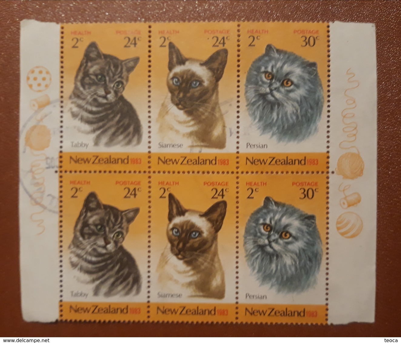 CATS, FELINAS, New Zealand  1983,paar X2 Used - Gatos Domésticos