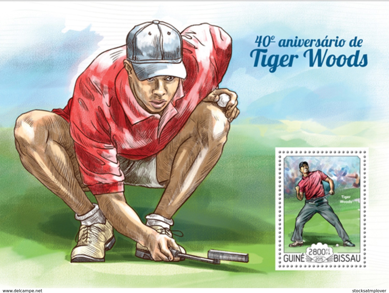 Guinea Bissau 2015 Golf  Tiger Woods - Guinea-Bissau