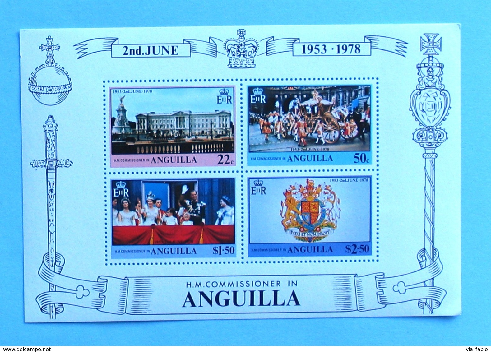 Anguilla 1978  1 S\s 25 Anniversary Of The Queens Elizabeth II Coronation  MNH ( ** ) - Anguilla (1968-...)