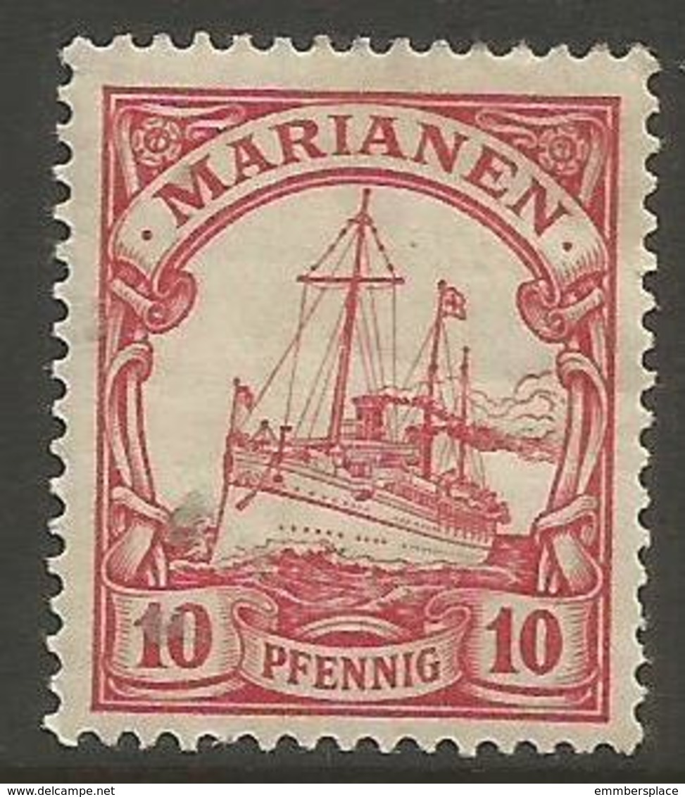 Mariana Islands - 1901 Kaiser's Yacht 10pf MH *    Sc 19 - Mariana Islands