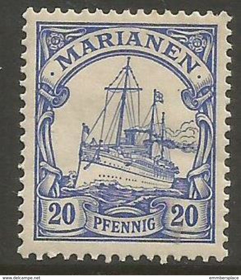 Mariana Islands - 1901 Kaiser's Yacht 20pf MH *    Sc 20 - Mariana Islands