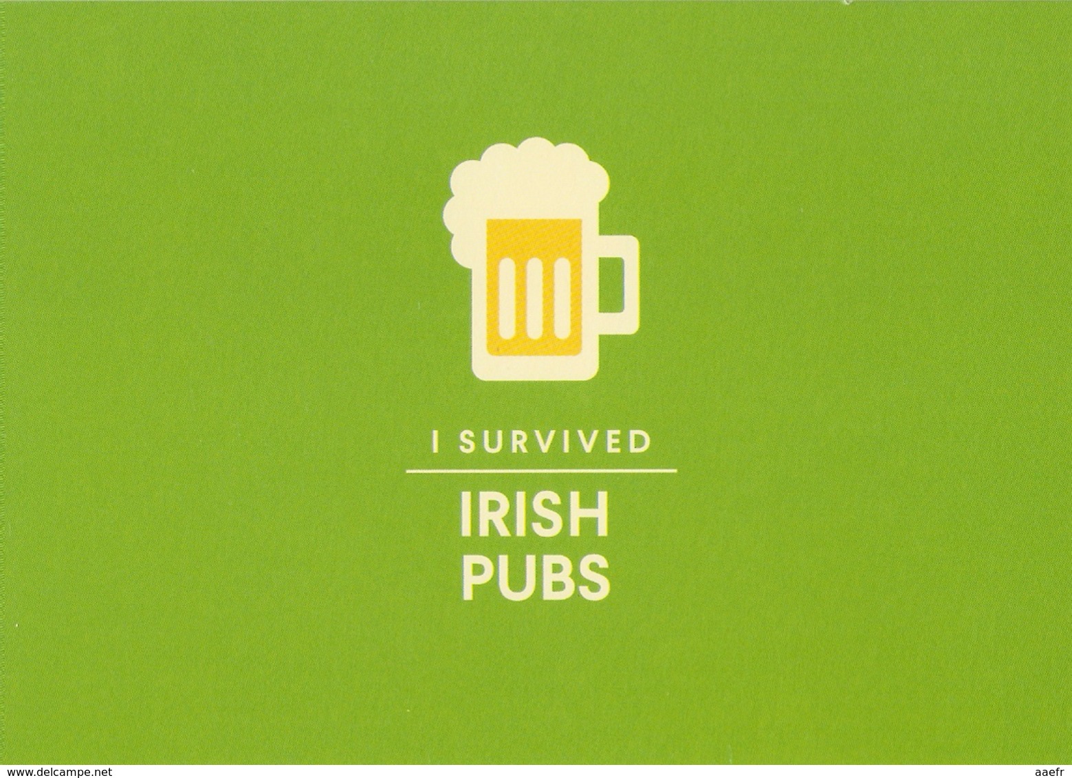 CP Cafés: J'ai Survécu Aux Pubs Irlandais - I Survived Irish Pubs - Bière, Ale - Cafés