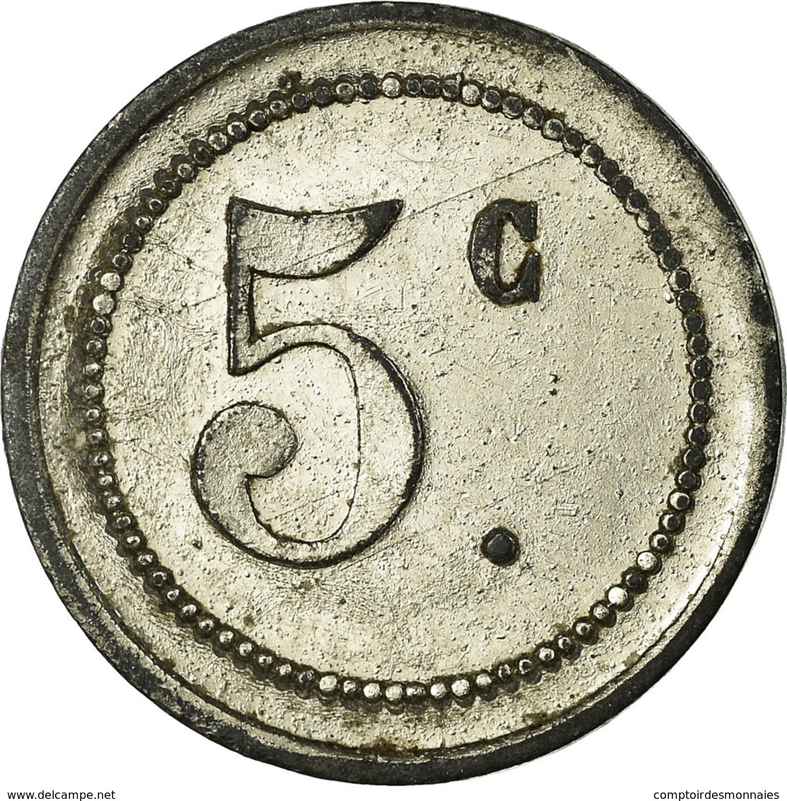 Monnaie, France, Coop. De Consommation, La Solidarité, Basse-Indre, 5 Centimes - Monétaires / De Nécessité