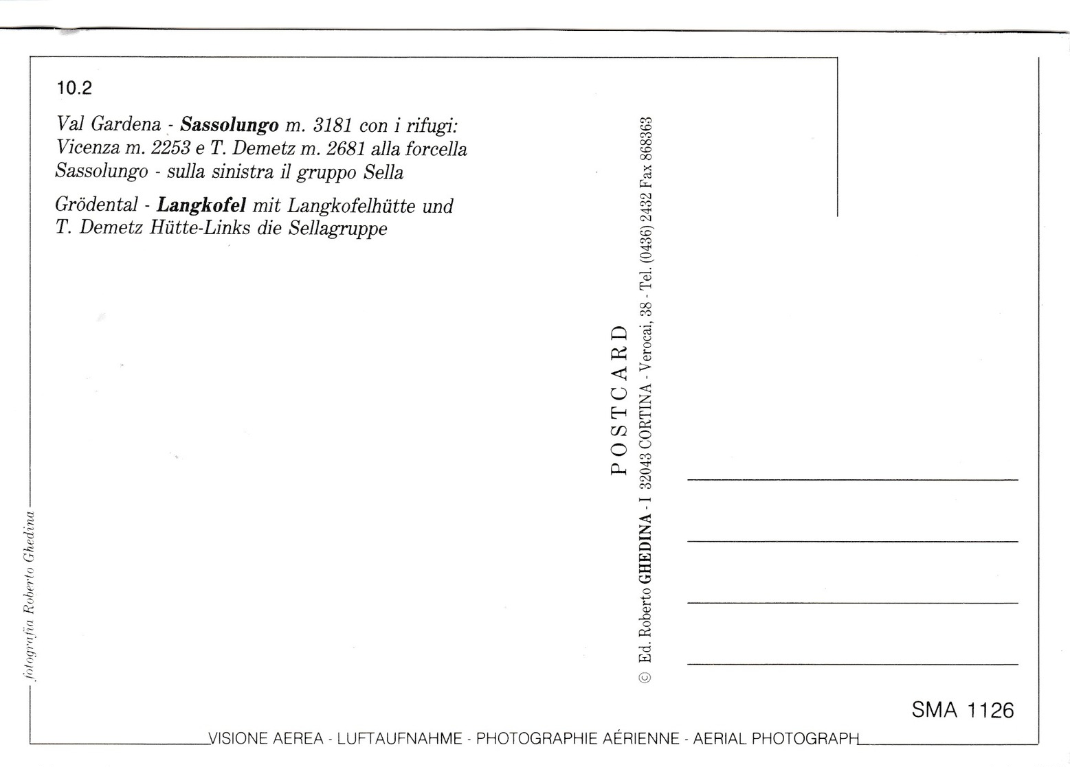 Modern Post Card Of Sassolungo, Dolomites,Belluno, South Tyrol And Trentino,Italy,L53. - Other & Unclassified