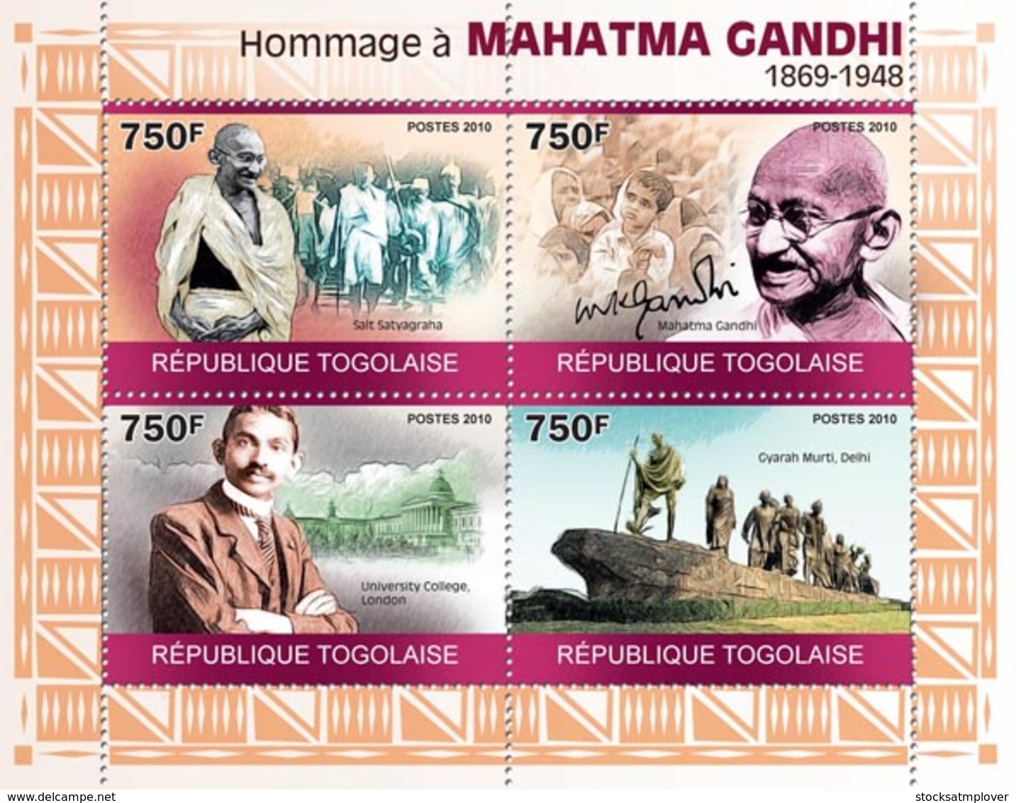 Togo 2010   Tribute To Mahatma Gandhi - Togo (1960-...)