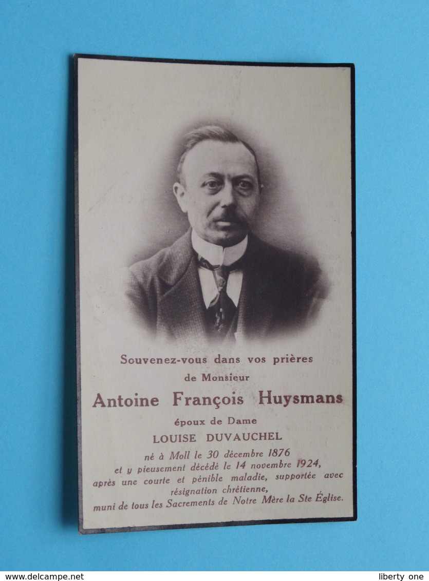 DP Antoine HUYSMANS ( Louise DUVAUCHEL ) Moll 30 Dec > 14 Nov 1924 ( Zie Foto's ) Mol ! - Décès