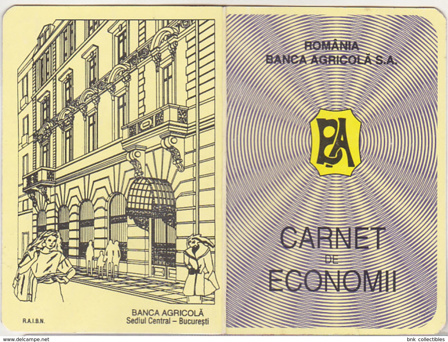 Romania , Republic , Old Banca Agricola SA Bank Savings Book - Cheques & Traveler's Cheques