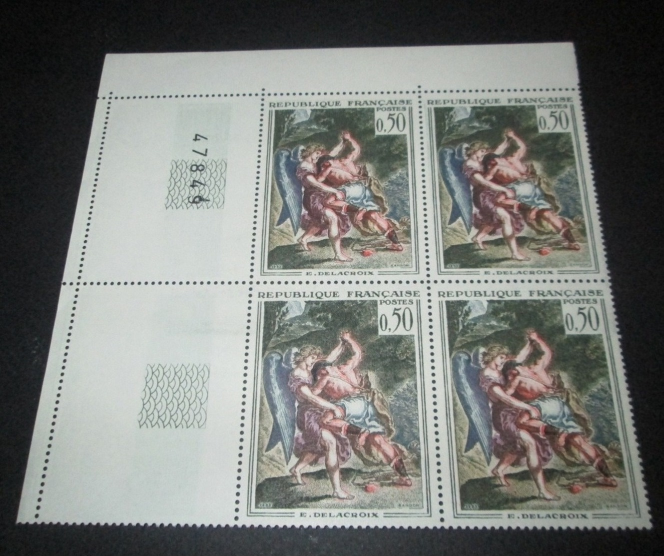 Timbre FRANCE NEUF ** N° 1376 TABLEAU De DELACROIX BLOC DE 4 - Mint/Hinged