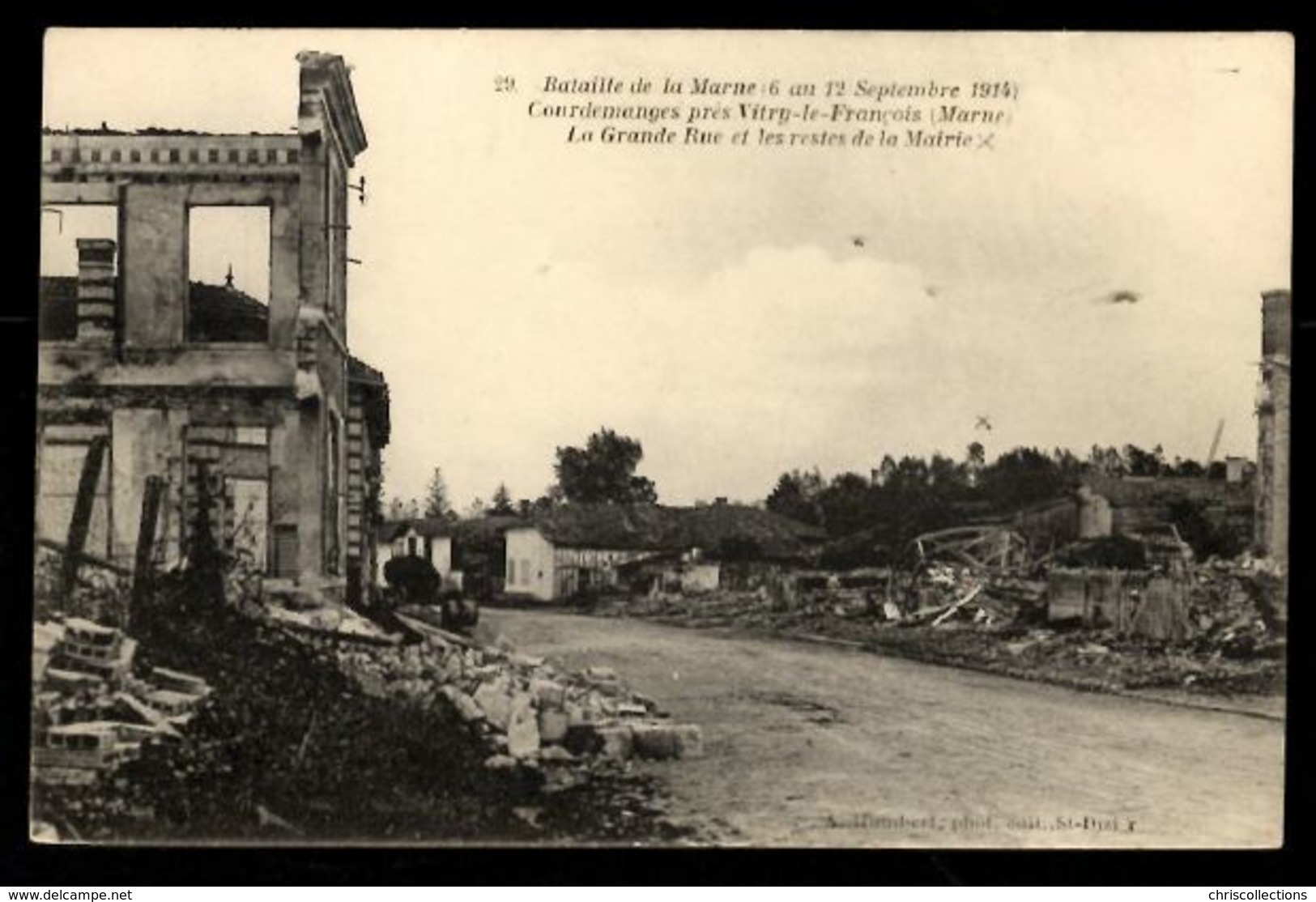 51 - COURDEMANGES (Marne) - La Grande Rue Et Les Restes De La Mairie - Other & Unclassified