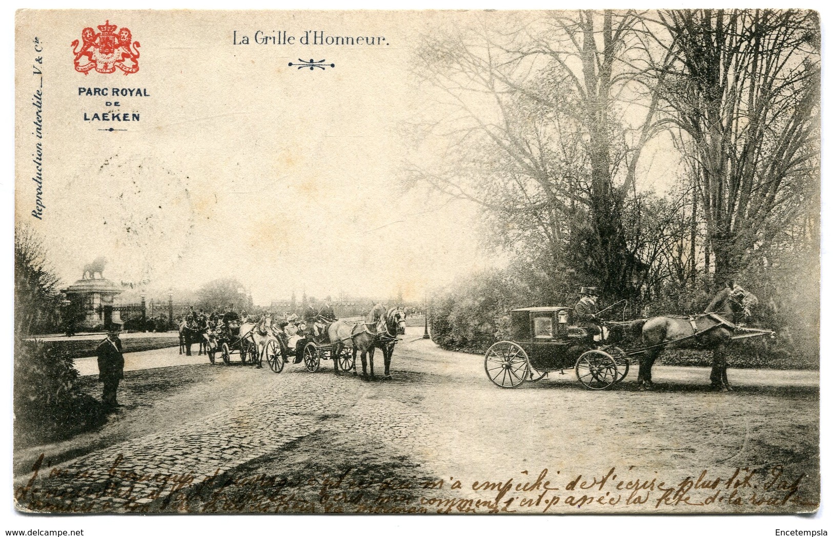 CPA - Carte Postale - Belgique - Bruxelles - Parc Royale De Laeken - La Grille D'Honneur - 1903 (B8813) - Forêts, Parcs, Jardins