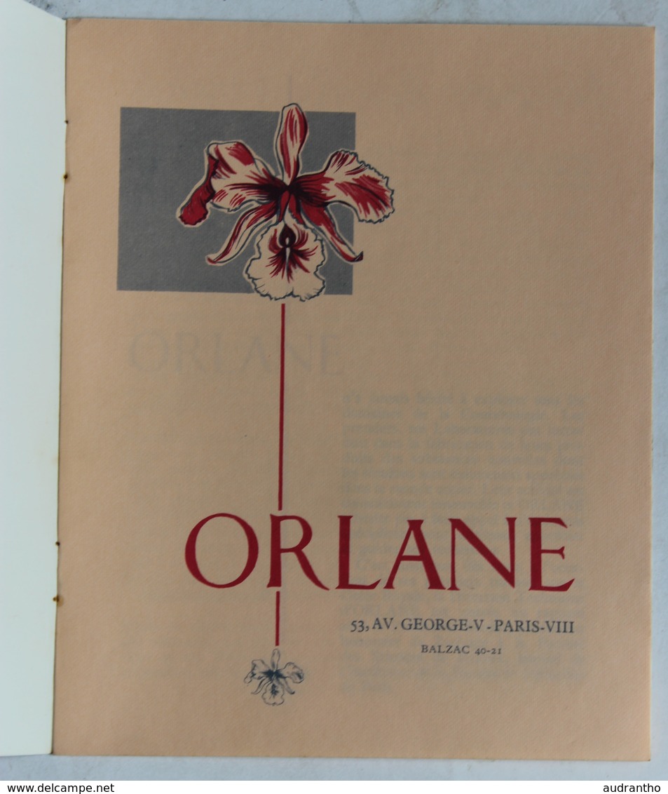 Symphonie Orlane Au Pollen D'orchidée Livret Publicitaire Années 50 Av. Georges V Paris Grande Pharmacie Du Progrès Caen - Autres & Non Classés