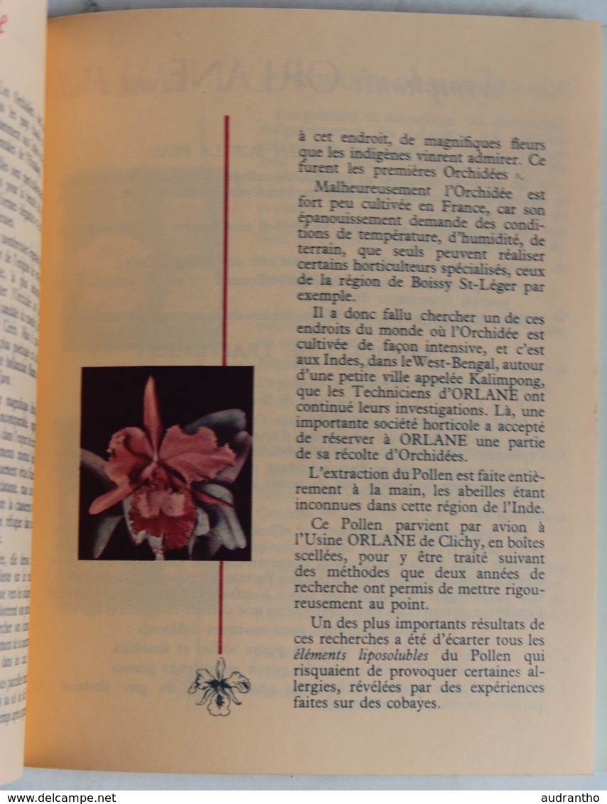 Symphonie Orlane au pollen d'orchidée livret publicitaire années 50 av. Georges V Paris Grande pharmacie du progrès Caen