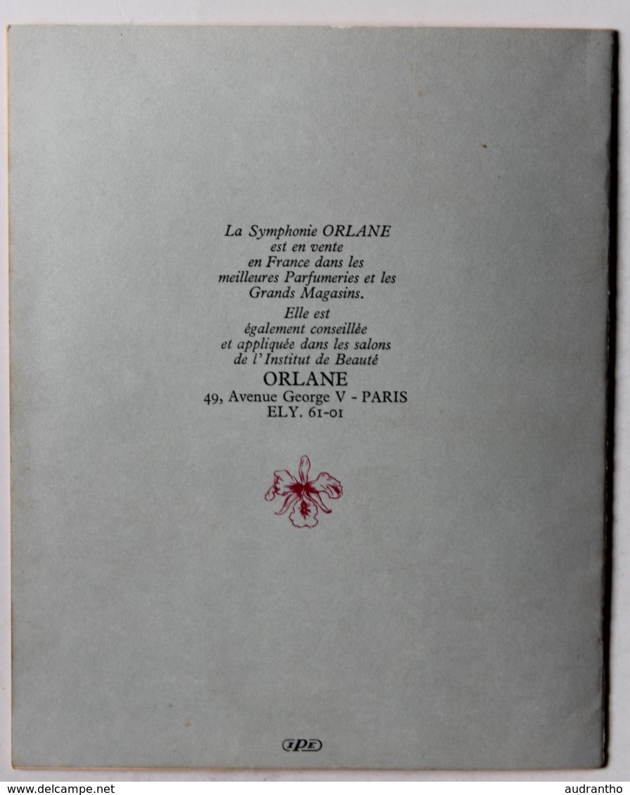 Symphonie Orlane au pollen d'orchidée livret publicitaire années 50 av. Georges V Paris Grande pharmacie du progrès Caen