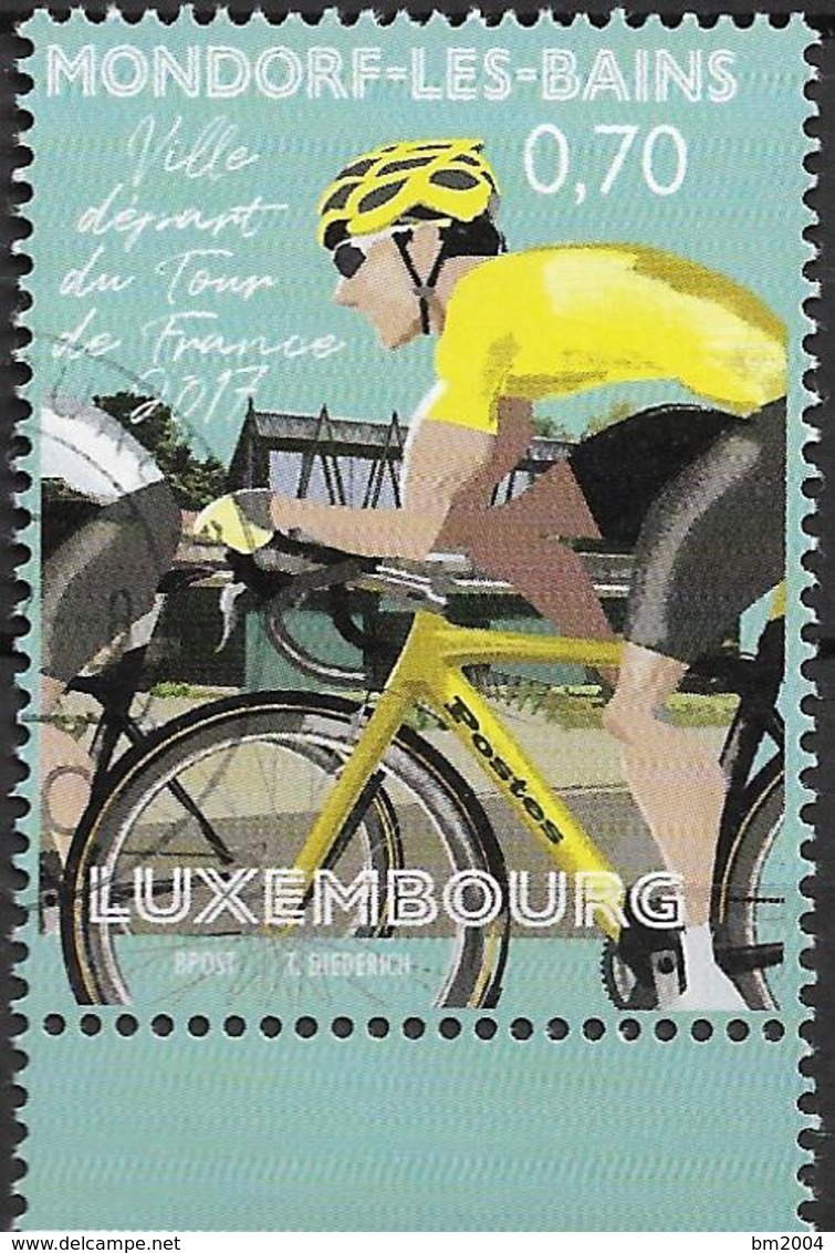 2017   Luxemburg  Mi. 2133 Used  Etappe Des Radrennens „Tour De France“ Von Bad Mondorf (Luxemburg) Nach Vittel (Frankr. - Used Stamps