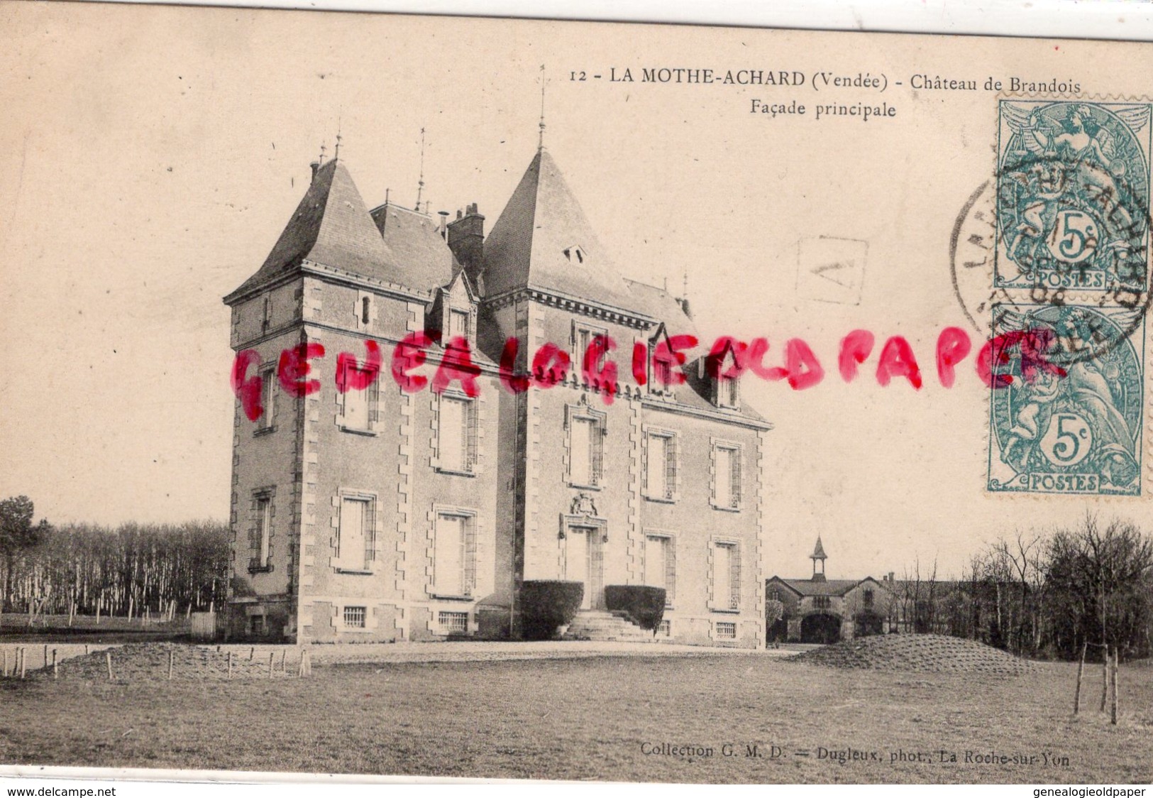 85- LA MOTHE ACHARD- CHATEAU DE BRANDOIS  FACADE PRINCIPALE - La Mothe Achard