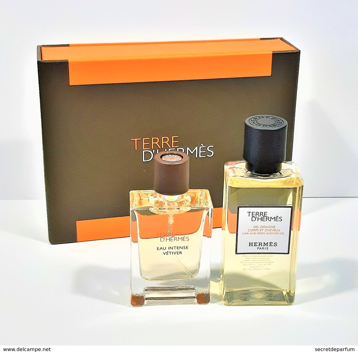 Miniatures De Parfum COFFRET  TERRE D’HERMÈS  De HERMES MINIATURE  EDT 12.5  Ml + GEL DOUCHE 40  Ml  + BOITE - Miniatures Men's Fragrances (in Box)