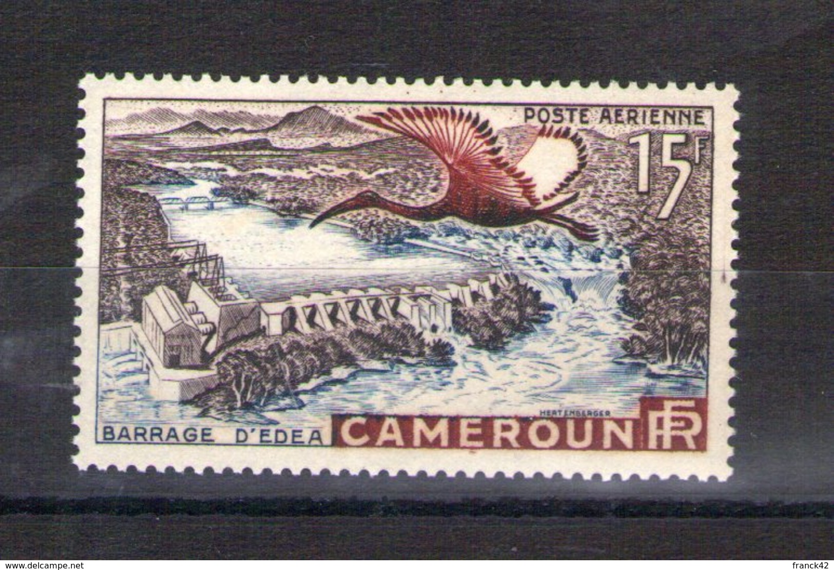 Cameroun. Poste Aérienne. Barrage D'édea - Airmail