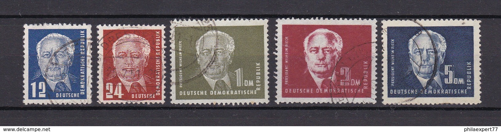 DDR - 1950/52 - Michel Nr. 251/255 - 70 Euro - Gebraucht