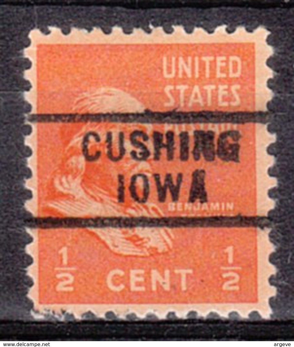 USA Precancel Vorausentwertung Preo, Locals Iowa, Cushing 729 - Préoblitérés