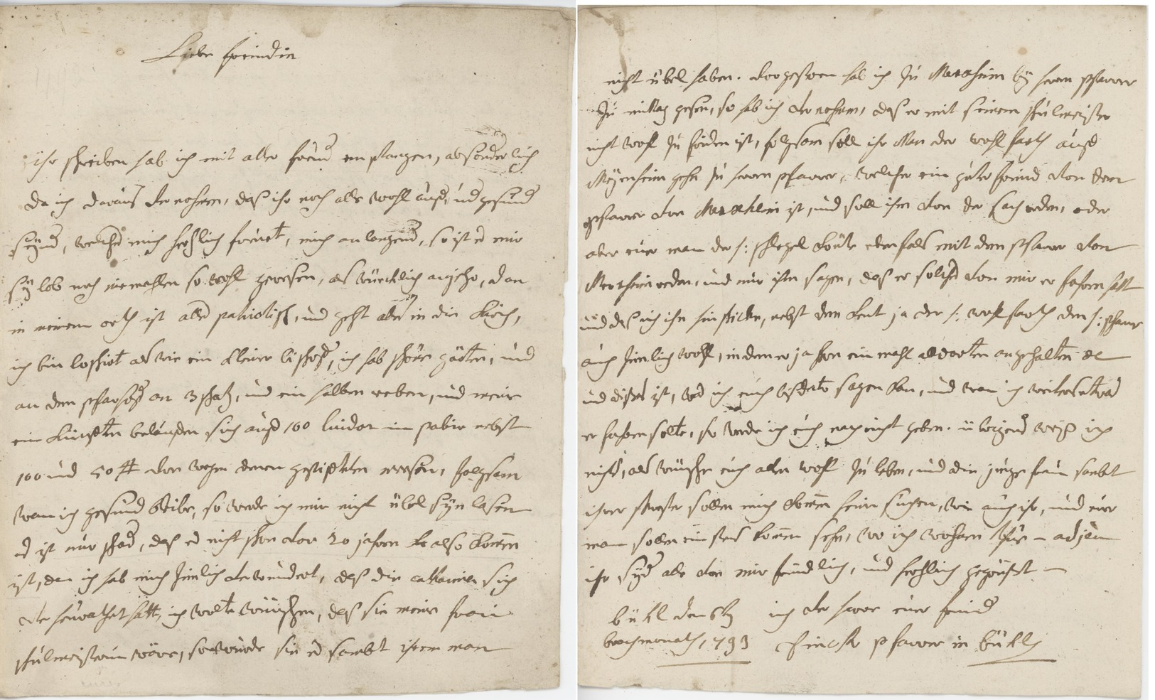 BUHL 1793 Lettre En Franchise Texte En Allemand - 1701-1800: Precursors XVIII