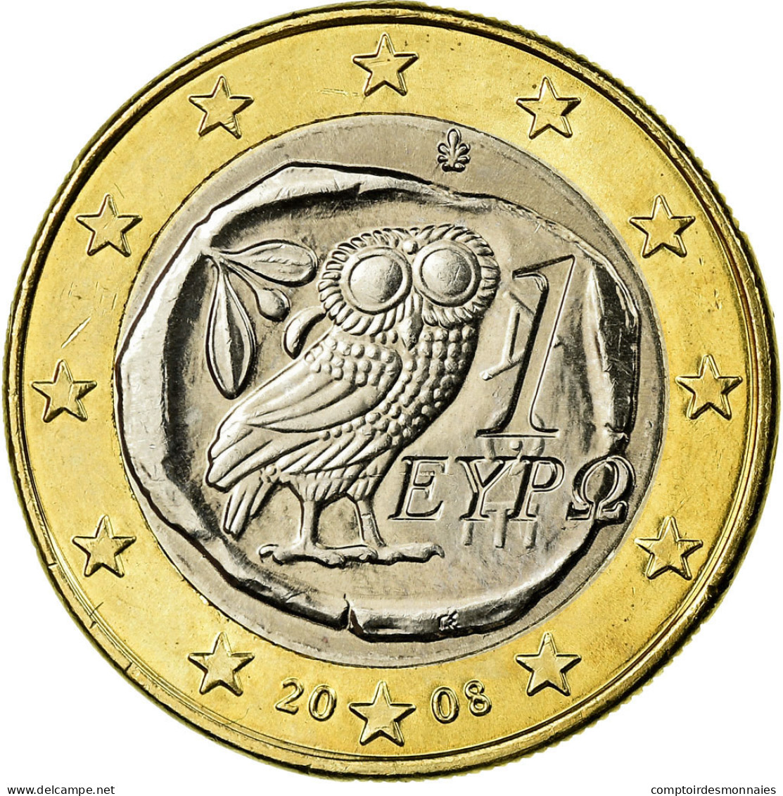 Grèce, Euro, 2008, SPL, Bi-Metallic, KM:214 - Grèce