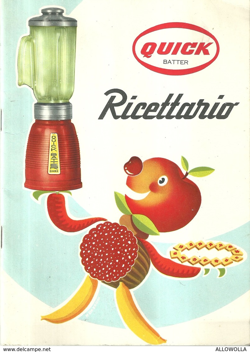 4093 "MACINACAFFE' ELETTRICO QUICK MILL-ISTRUZIONI PER L'USO E RICETTARIO-1957-32 PAGINE+COPERTINE"  ORIGINALE - Altri & Non Classificati